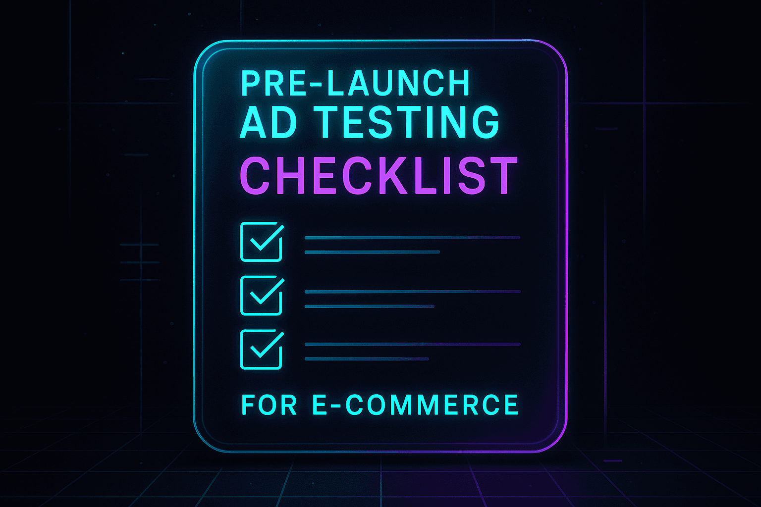 Pre-Launch Ad Testing Checklist for E-commerce